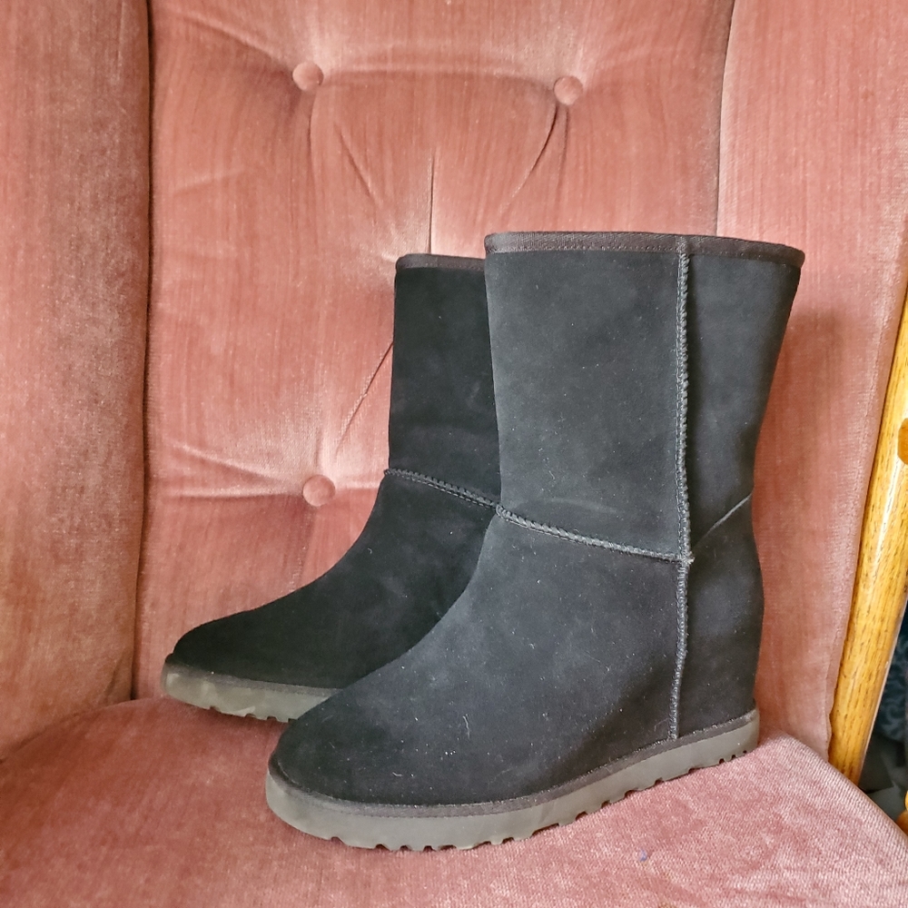 Black Wedge Heel Ugg Boots